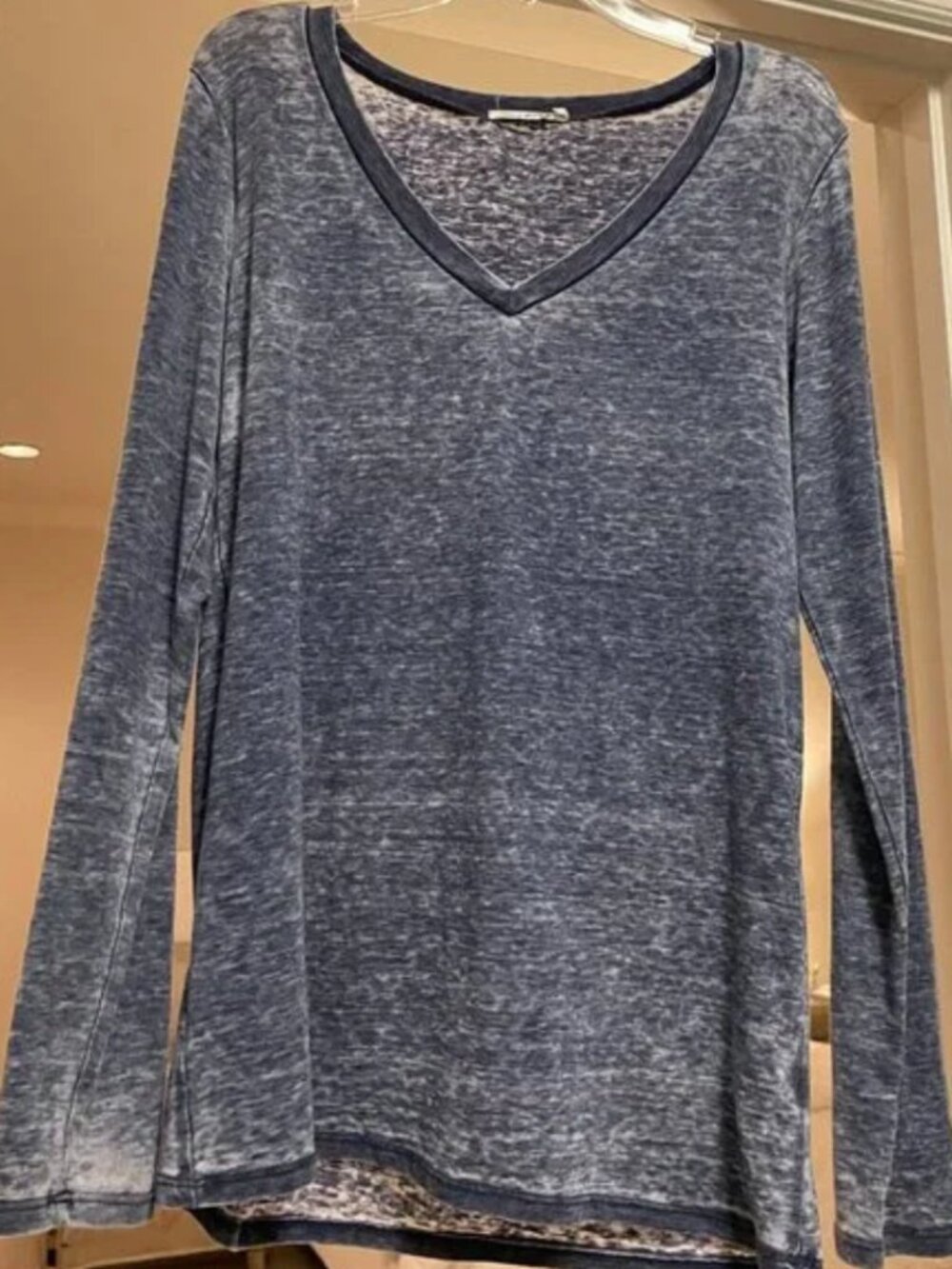 Faded Blue Long Sleeve Top